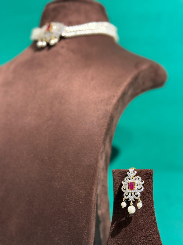 PREMIUM BRASS MATERIAL WITH GANGA JAMUNA POLISH AND IMITATION GLASS PALACE MALA