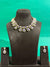 CUBIC ZIRCONIA STONE NECKLACE SET WITH GANGA JAMUNA POLISH