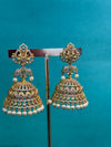 TRENDING JHUMKA'S IN PREMIUM BRASS MATERIAL WITH CUBIC ZIRCONIA STONES AND SWARVOSKI BEADS FALL