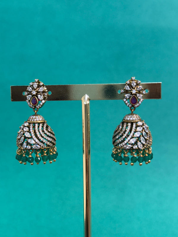 TRENDING JHUMKA'S IN PREMIUM BRASS MATERIAL WITH VICTORIAN POLISH