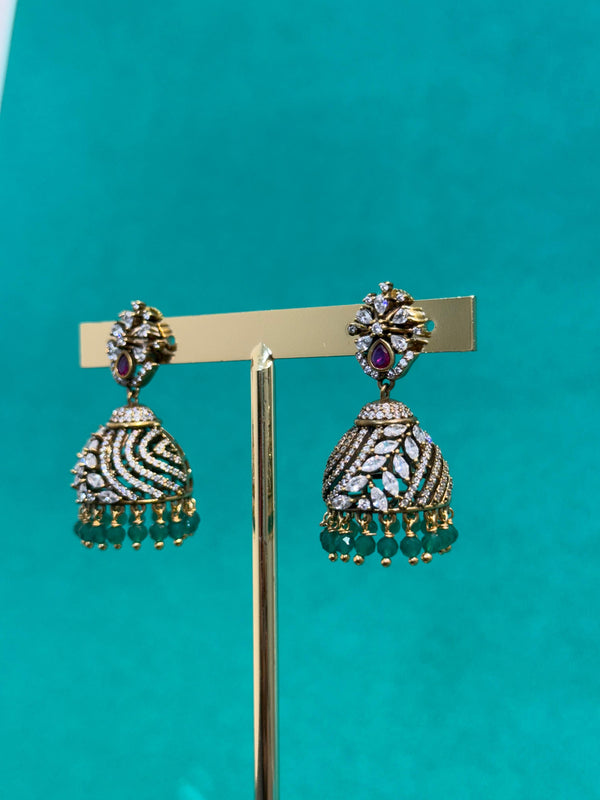 TRENDING JHUMKA'S IN PREMIUM BRASS MATERIAL WITH VICTORIAN POLISH