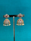 TRENDING JHUMKA'S IN PREMIUM BRASS MATERIAL WITH CUBIC ZIRCONIA STONES