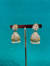 TRENDING JHUMKA'S IN PREMIUM BRASS MATERIAL WITH CUBIC ZIRCONIA STONES