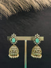 TRENDING JHUMKA'S IN VICTORIAN POLISH WITH CUBIC ZIRCONIA STONES