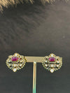 TRENDING EARINGS IN VICTORIAN POLISH WITH CUBIC ZIRCONIA STONES