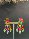 TRENDING KUNDAN EARINGS WITH REAL JADAU KUNDAN STONES AND STRAWBERRY BEADS FALL