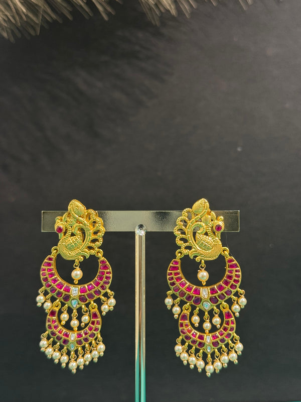 TRENDING CHAND-BALI WITH REAL JADAU KUNDAN STONES