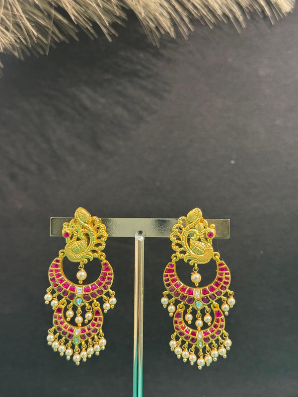 TRENDING CHAND-BALI WITH REAL JADAU KUNDAN STONES