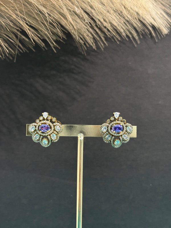 TRENDING EARINGS IN VICTORIAN POLISH AND CUBIC ZIRCONIA STONES