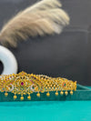 TRENDING PEACOCK VADDANAM IN PREMIUM BRASS MATERIAL WITH GOLD POLISH IN FREE SIZE