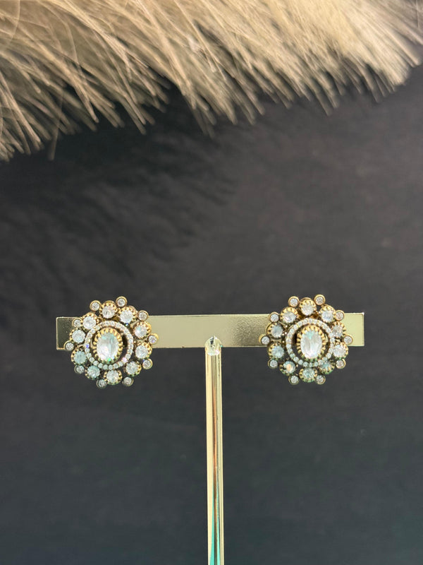 TRENDING VICTORIAN POLISH EARINGS WITH CUBIC ZIRCONIA STONES