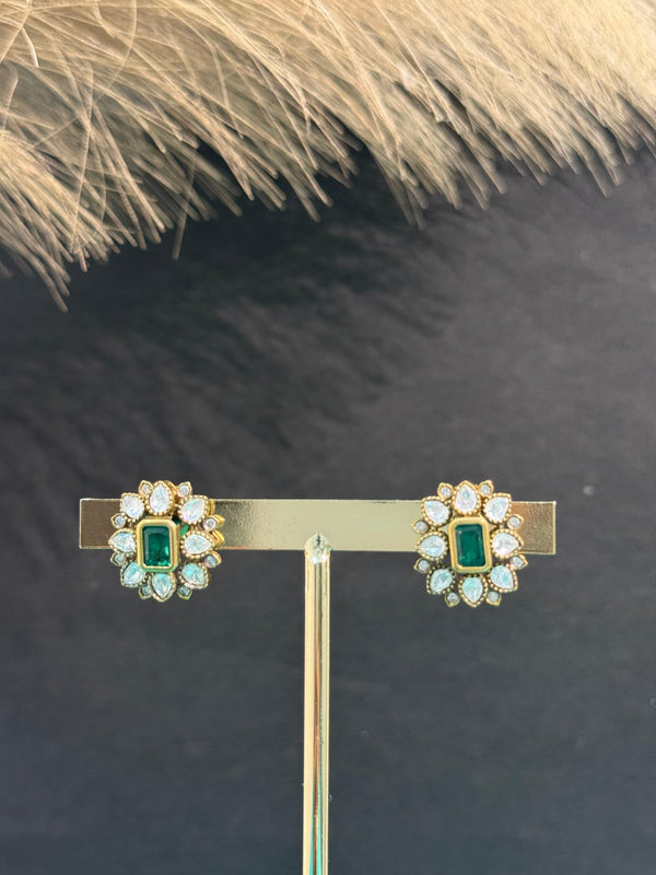 TRENDING VICTORIAN POLISH EARINGS WITH CUBIC ZIRCONIA STONES