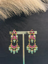 TRENDDING EARING WITH REAL JADAU KUNDAN STONES AND STRAWBERRY BEADS