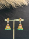 TRENDING JHUMKA'S IN PREMIUM BRASS MATERIAL WITH CUBIC ZIRCONIA STONES