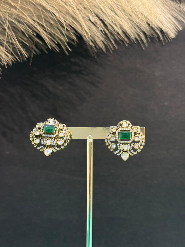 TRENDING VICTORIAN POLISH EARINGS WITH CUBIC ZIRCONIA STONES