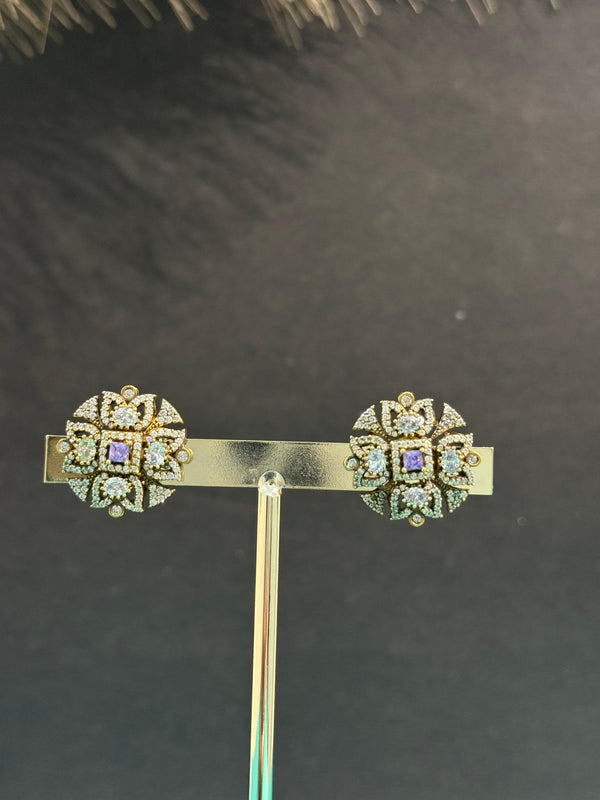 TRENDING VICTORIAN POLISH EARINGS WITH CUBIC ZIRCONIA STONES