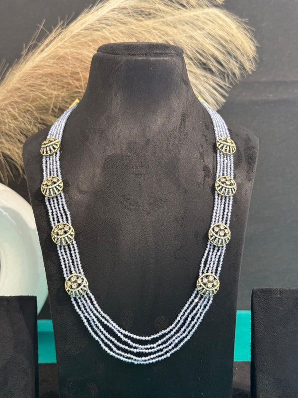 TRENDING MALA WITH SIDE PENDANT IN VICTORIAN POLISH