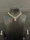 TRENDING NECKLACE IN GANGA JAMUNA POLISH WITH CUBIC ZIRCONIA STONES