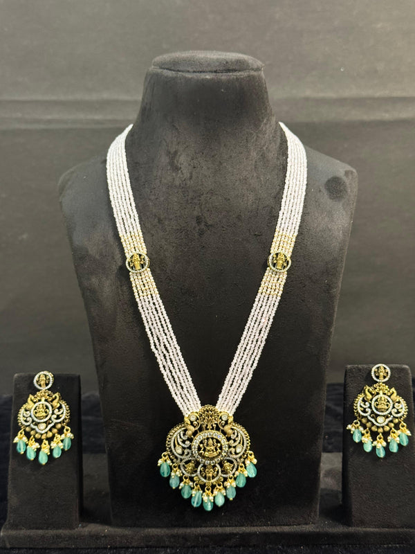 TRENDING MALA WITH PENDANT IN VICTORIAN POLISH