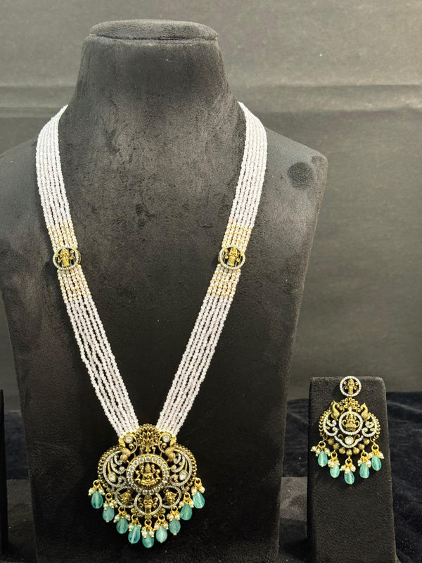 TRENDING MALA WITH PENDANT IN VICTORIAN POLISH