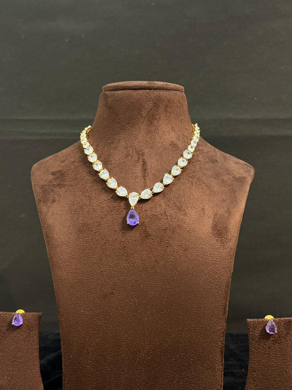 TRENDING NECKLACE SET IN GANGA JAMUNA POLISH W