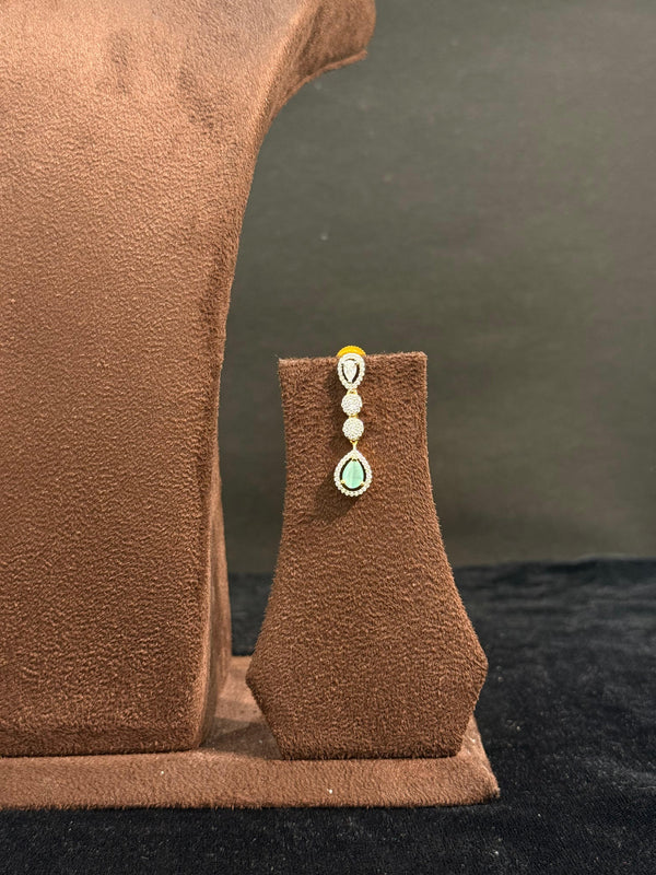 TRENDING NECKLACE SET IN GANGA JAMUNA PPOLISH WITH CUBIC ZIRCONIA STONES