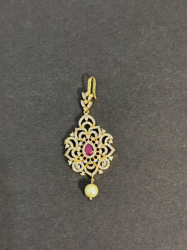 TIKA IN PREMIUM BRASS MATERIAL WITHCUBIC ZIRCONIA STONES