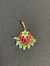TIKA IN PREMIUM BRASS MATERIAL WITH REAL JADAU KUNDAN STONES AND STRAWBERRY BEADS