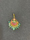 TIKA IN PREMIUM BRASS MATERIAL WITH REAL JADAU KUNDAN STONES AND STRAWBERRY BEADS
