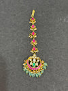 TIKA IN PREMIUM BRASS MATERIAL WITH REAL JADAU KUNDAN STONES AND STRAWBERRY BEADS