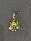TIKA IN PREMIUM BRASS MATERIAL WITH REAL JADAU KUNDAN STONES AND RICE PEARLS FALL