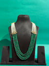 VICTORIAN FINISH SIDE PENDENT WITH IMITATION GLASS BEADS MALA