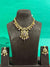 PEACOCK NECKLACE SET IN VICTORIAN POLISH WITH IMITATION BEADS FALL