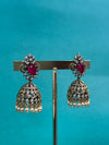TRENDING JHUMKA'S IN PREMIUM BRASS MATERIAL WITH VICTORIAN POLISH AND SWARVOSKI PEARLS