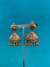 TRENDING JHUMKA'S IN PREMIUM BRASS MATERIAL WITH CUBIC ZIRCONIA STONES AND ANTIQUE POLISH
