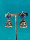 TRENDING JHUMKA'S IN PREMIUM BRASS MATERIALWITH CUBIC ZIRCONIA STONES AND ANTIQUE POLISH