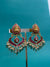 TRENDING KUNDAN LAXMI CHAANDBALI IN PREMIUM BRASS MATERIAL AND NATURAL STRAWBERRY BEADS