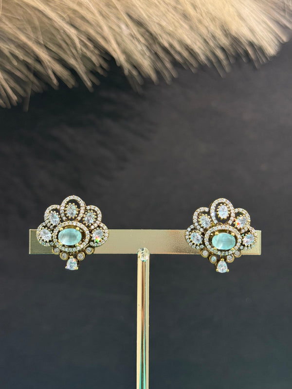 TRENDING VICTORIAN POLISH EARINGS WITH CUBIC ZIRCONIA STONES
