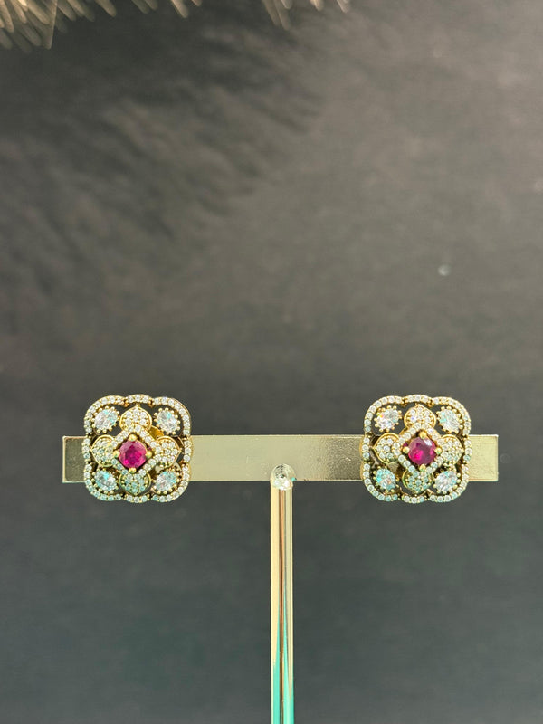 TRENDING VICTORIAN POLISH EARINGS WITH CUBIC ZIRCONIA STONES
