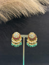 TRENDING EARINGS WITH REAL JADAU KUNDAN STONES AND STRAWBERRY BEADS