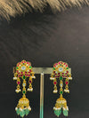 TRENDING EARINGS WITH REAL JADAU KUNDAN STONES AND STRAWBERRY BEADS