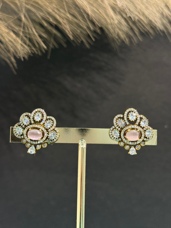 TRENDING VICTORIAN POLISH EARINGS WITH CUBIC ZIRCONIA STONES
