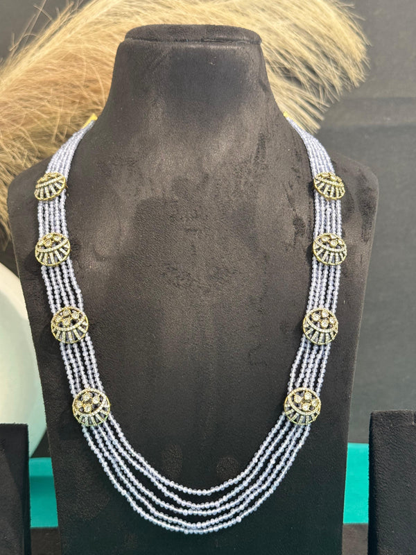 TRENDING MALA WITH SIDE PENDANT IN VICTORIAN POLISH