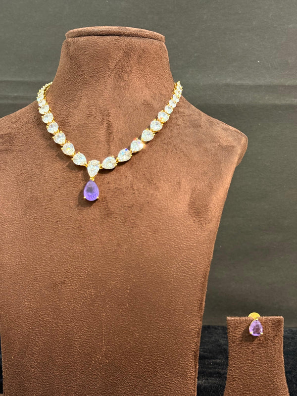 TRENDING NECKLACE SET IN GANGA JAMUNA POLISH W