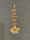 TIKA IN PREMIUM BRASS MATERIAL WITH REAL JADAU KUNDAN STONES AND STRAWBERRY BEADS