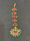 TIKA IN PREMIUM BRASS MATERIAL WITH REAL JADAU KUNDAN STONES AND STRAWBERRY BEADS