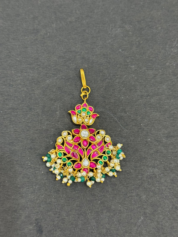 TIKA IN PREMIUM BRASS MATERIAL WITH REAL JADAU KUNDAN STONES