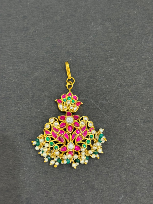 TIKA IN PREMIUM BRASS MATERIAL WITH REAL JADAU KUNDAN STONES