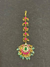 TIKA IN PREMIUM BRASS MATERIAL WITH REAL JADAU KUNDAN STONES AND STRAWBERRY BEADS